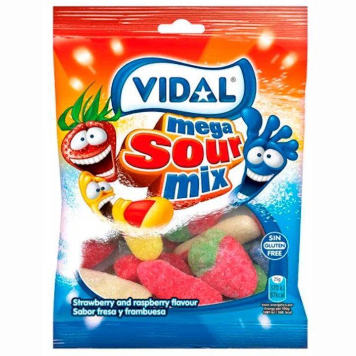 Mega sour Mix Vidal 90 gramos una bolsa