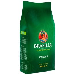 Brasilia Forte Mezcla Café Tostado en grano 1Kg. Calidad Nestlé lateral
