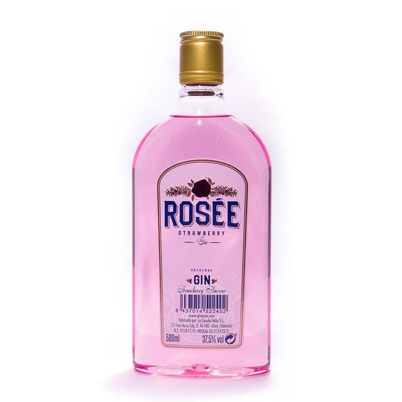 Gin Rosée Strawberry, botella plástico 0,5l Gin Rosée Strawberry, botella plástico 0,5l