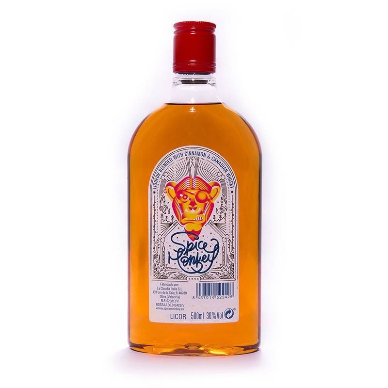 Spice Monkey, whisky con canelay chili, botella plástico 0,5l Spice Monkey, whisky con canelay chili, botella plástico 0,5l