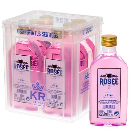 Mini cajón ginebra Rosee 8 botellas de 50ml KRDrinks