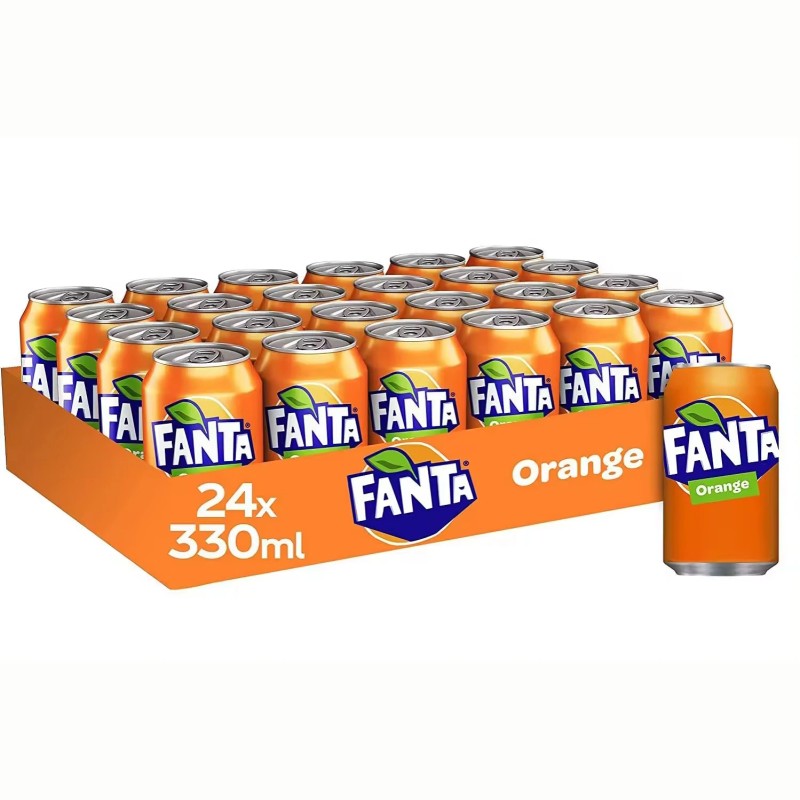 Fanta Naranja, pack 24 latas x 33 cl. Fanta Naranja, pack 24 latas x 33 cl.
